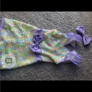 Sparkling Purple and Multicolor Kids Costume